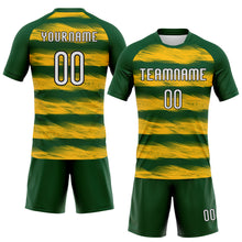 Загрузить изображение в средство просмотра галереи, Custom Green Yellow-Black Abstract Lines Sublimation Volleyball Uniform Jersey
