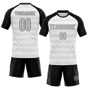 Custom White Black Geometric Shape Sublimation Volleyball Uniform Jersey