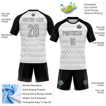 Charger l&#39;image dans la galerie, Custom White Black Geometric Shape Sublimation Volleyball Uniform Jersey
