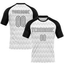 Charger l&#39;image dans la galerie, Custom White Black Geometric Shape Sublimation Volleyball Uniform Jersey
