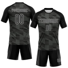 Laden Sie das Bild in den Galerie-Viewer, Custom Black White Lines Sublimation Volleyball Uniform Jersey
