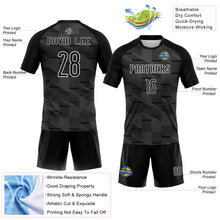 Laden Sie das Bild in den Galerie-Viewer, Custom Black White Lines Sublimation Volleyball Uniform Jersey
