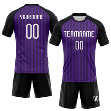 Charger l&#39;image dans la galerie, Custom Purple White-Black Lines Sublimation Volleyball Uniform Jersey
