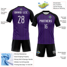 Charger l&#39;image dans la galerie, Custom Purple White-Black Lines Sublimation Volleyball Uniform Jersey
