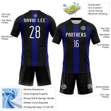 Charger l&#39;image dans la galerie, Custom Black White-Royal Geometric Shape Sublimation Volleyball Uniform Jersey
