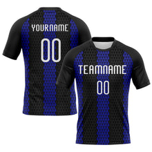 Charger l&#39;image dans la galerie, Custom Black White-Royal Geometric Shape Sublimation Volleyball Uniform Jersey
