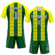 Charger l&#39;image dans la galerie, Custom Light Yellow Green-Black Abstract Shape Sublimation Volleyball Uniform Jersey
