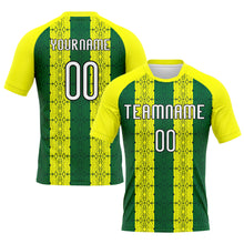 Charger l&#39;image dans la galerie, Custom Light Yellow Green-Black Abstract Shape Sublimation Volleyball Uniform Jersey
