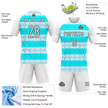 Charger l&#39;image dans la galerie, Custom White Lakes Blue-Black Abstract Shape Sublimation Volleyball Uniform Jersey
