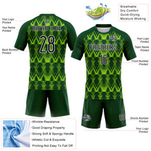 Загрузить изображение в средство просмотра галереи, Custom Green Black-Neon Green Abstract Shape Sublimation Volleyball Uniform Jersey
