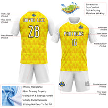 Загрузить изображение в средство просмотра галереи, Custom Light Yellow White-Black Splash Sublimation Volleyball Uniform Jersey
