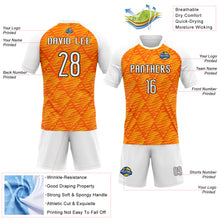 Laden Sie das Bild in den Galerie-Viewer, Custom Orange White-Black Lines And Dots Sublimation Volleyball Uniform Jersey
