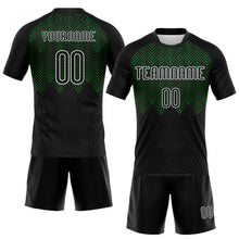 Charger l&#39;image dans la galerie, Custom Black Grass Green-White Geometric Shape Sublimation Volleyball Uniform Jersey
