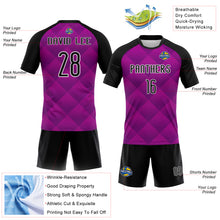 Charger l&#39;image dans la galerie, Custom Purple Black-White Geometric Shape Sublimation Volleyball Uniform Jersey
