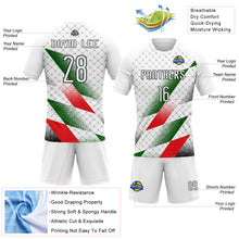 Charger l&#39;image dans la galerie, Custom White Black Red-Kelly Green Palestine Geometric Shape Sublimation Volleyball Uniform Jersey
