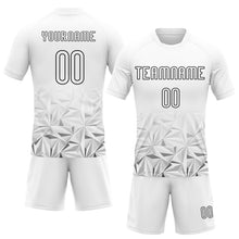 Laden Sie das Bild in den Galerie-Viewer, Custom White Black Geometric Shape Sublimation Volleyball Uniform Jersey
