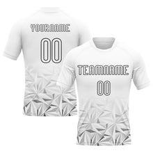 Charger l&#39;image dans la galerie, Custom White Black Geometric Shape Sublimation Volleyball Uniform Jersey
