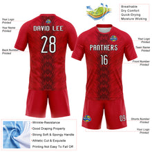 Laden Sie das Bild in den Galerie-Viewer, Custom Red White-Black Arrow Shape Sublimation Volleyball Uniform Jersey
