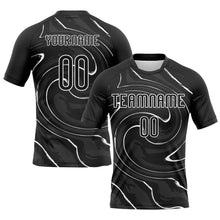 Загрузить изображение в средство просмотра галереи, Custom Black White Liquid Fluid Sublimation Volleyball Uniform Jersey
