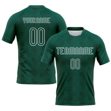 Charger l&#39;image dans la galerie, Custom Midnight Green White Geometric Shape Sublimation Volleyball Uniform Jersey
