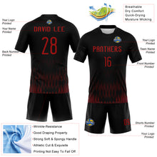 Charger l&#39;image dans la galerie, Custom Black Red Zigzag Sublimation Volleyball Uniform Jersey
