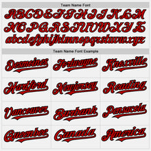 Laden Sie das Bild in den Galerie-Viewer, Custom White (Black Red Pinstripe) Red-Black Authentic Baseball Jersey
