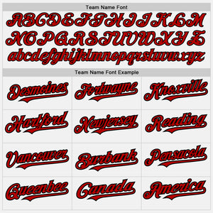 Custom White (Black Red Pinstripe) Red-Black Authentic Baseball Jersey