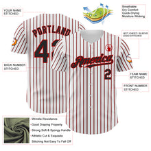 Laden Sie das Bild in den Galerie-Viewer, Custom White (Black Red Pinstripe) Black-Red Authentic Baseball Jersey
