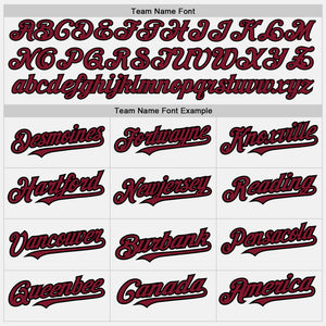 Custom White (Black Crimson Pinstripe) Crimson-Black Authentic Baseball Jersey