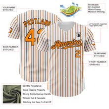 Charger l&#39;image dans la galerie, Custom White (Black Bay Orange Pinstripe) Neon Green-Black Authentic Baseball Jersey
