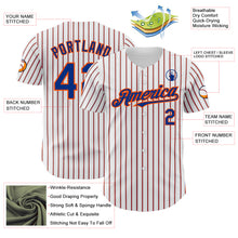 Laden Sie das Bild in den Galerie-Viewer, Custom White (Royal Orange Pinstripe) Orange-Royal Authentic Baseball Jersey
