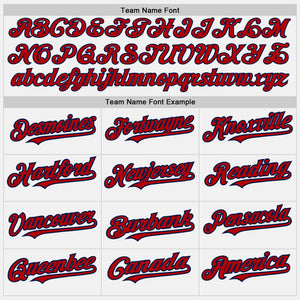 Custom White (Navy Red Pinstripe) Red-Navy Authentic Baseball Jersey