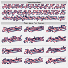 Charger l&#39;image dans la galerie, Custom White (Navy Medium Pink Pinstripe) Medium Pink-Navy Authentic Baseball Jersey
