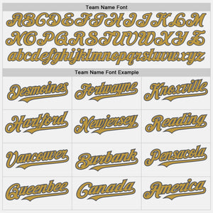 Custom White (Steel Gray Old Gold Pinstripe) Steel Gray-Old Gold Authentic Baseball Jersey