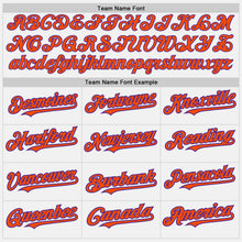 Load image into Gallery viewer, Custom White (Purple Orange Pinstripe) Purple-Orange Authentic Baseball Jersey
