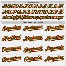 Charger l&#39;image dans la galerie, Custom White (Green Orange Pinstripe) Green-Orange Authentic Baseball Jersey
