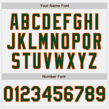 Charger l&#39;image dans la galerie, Custom White (Green Orange Pinstripe) Green-Orange Authentic Baseball Jersey
