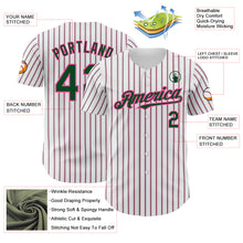 Charger l&#39;image dans la galerie, Custom White (Green Pink Pinstripe) Green-Pink Authentic Baseball Jersey
