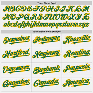 Custom White (Kelly Green Gold Pinstripe) Kelly Green-Gold Authentic Baseball Jersey