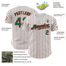 Charger l&#39;image dans la galerie, Custom White (Kelly Green Red Pinstripe) Kelly Green-Red Authentic Baseball Jersey
