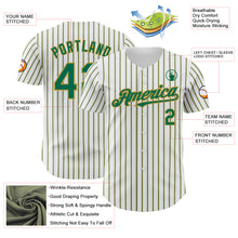 Charger l&#39;image dans la galerie, Custom White (Kelly Green Old Gold Pinstripe) Kelly Green-Old Gold Authentic Baseball Jersey
