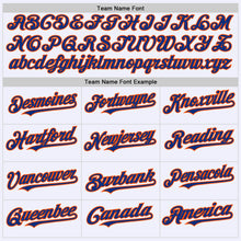 Load image into Gallery viewer, Custom White Royal-Orange Mesh Authentic Throwback Baseball Jersey
