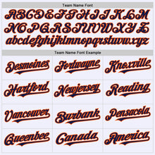 Load image into Gallery viewer, Custom White Navy-Orange Mesh Authentic Throwback Baseball Jersey
