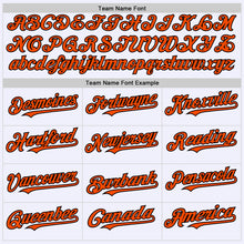 Load image into Gallery viewer, Custom White Orange-Black Mesh Authentic Throwback Baseball Jersey
