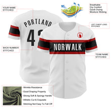 Charger l&#39;image dans la galerie, Custom White Black-Red Authentic Baseball Jersey
