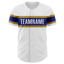 Charger l&#39;image dans la galerie, Custom White Old Gold-Royal Authentic Baseball Jersey
