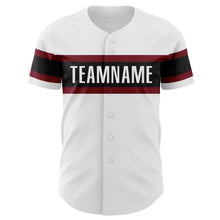 Charger l&#39;image dans la galerie, Custom White Crimson-Black Authentic Baseball Jersey
