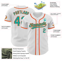 Charger l&#39;image dans la galerie, Custom White Aqua-Orange Authentic Baseball Jersey
