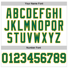 Load image into Gallery viewer, Custom White Kelly Green-Gold Mesh Authentic Football Jersey
