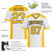 Charger l&#39;image dans la galerie, Custom White Gold-Royal Mesh Authentic Football Jersey
